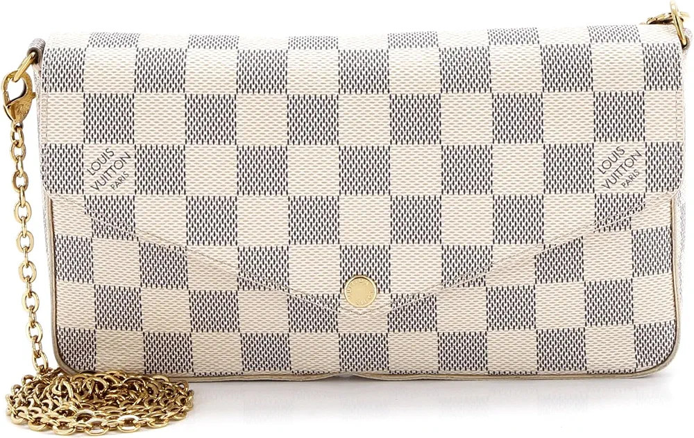Amazon.com: Louis Vuitton, Pre-Loved Felicie Pochette Damier, White : Amazon Luxury | Amazon (US)