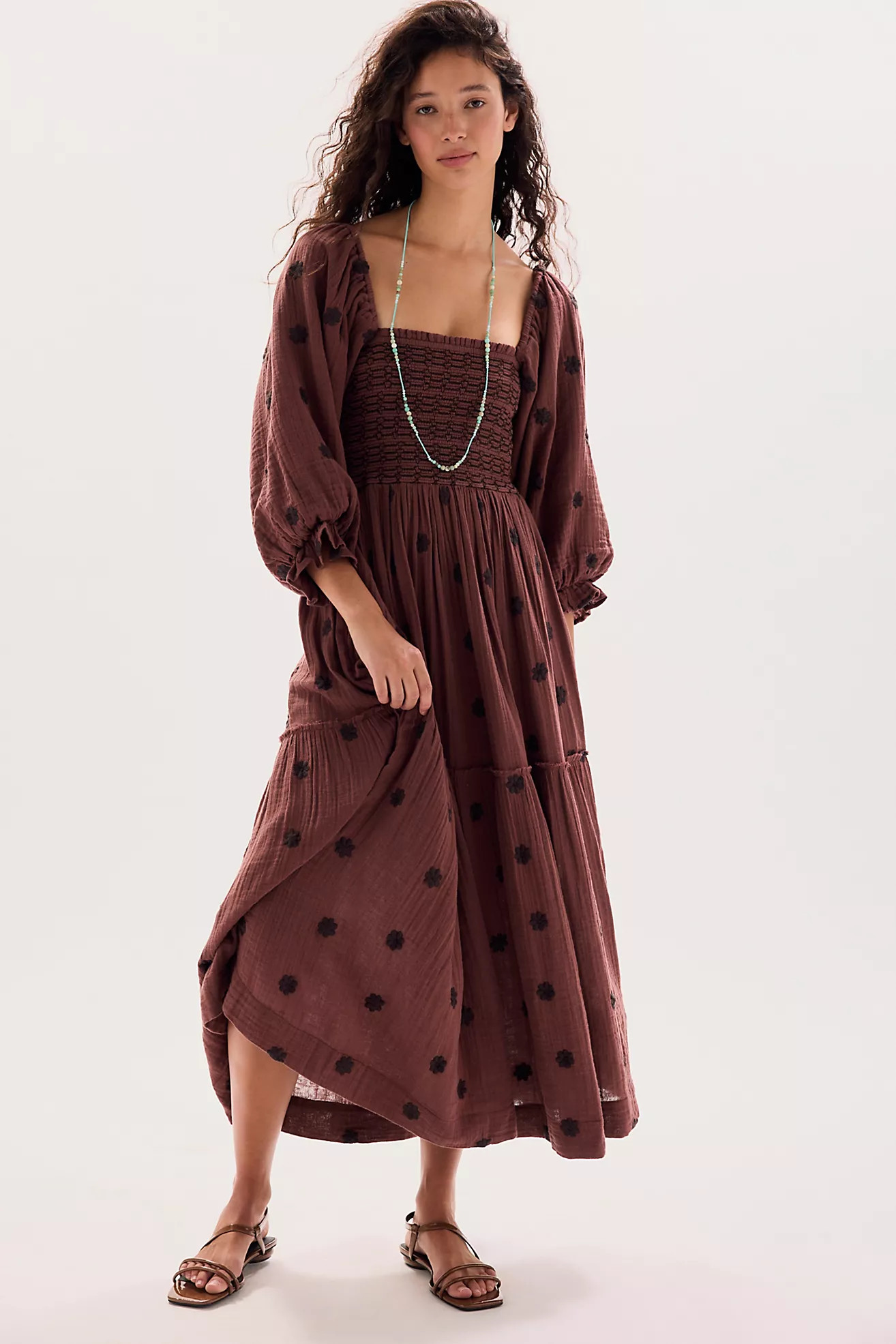 Dahlia Embroidered Maxi Dress | Free People (Global - UK&FR Excluded)