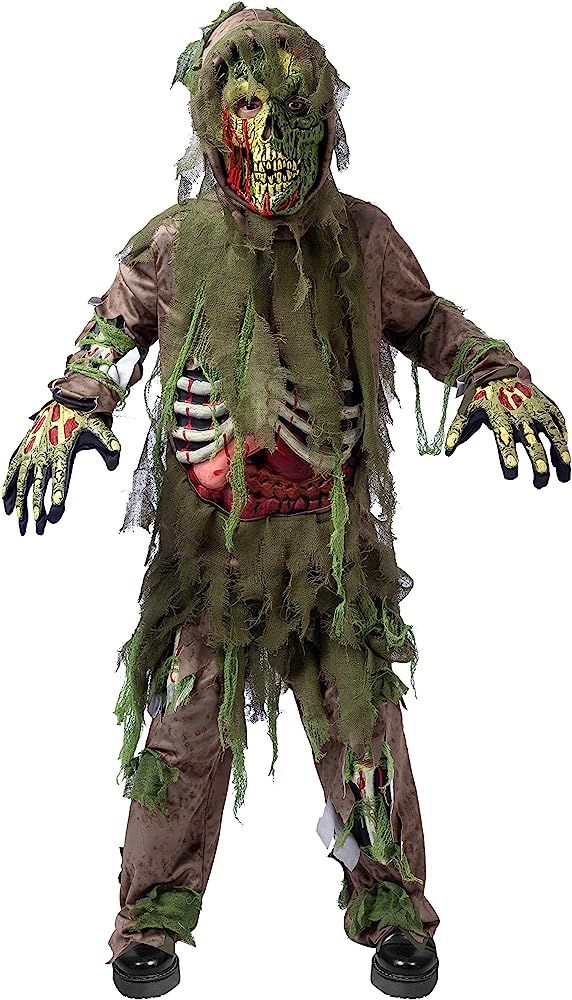 Swamp Deluxe Skeleton Living Dead Zombie Costume for Halloween Kids Monster Role-Playing | Amazon (US)