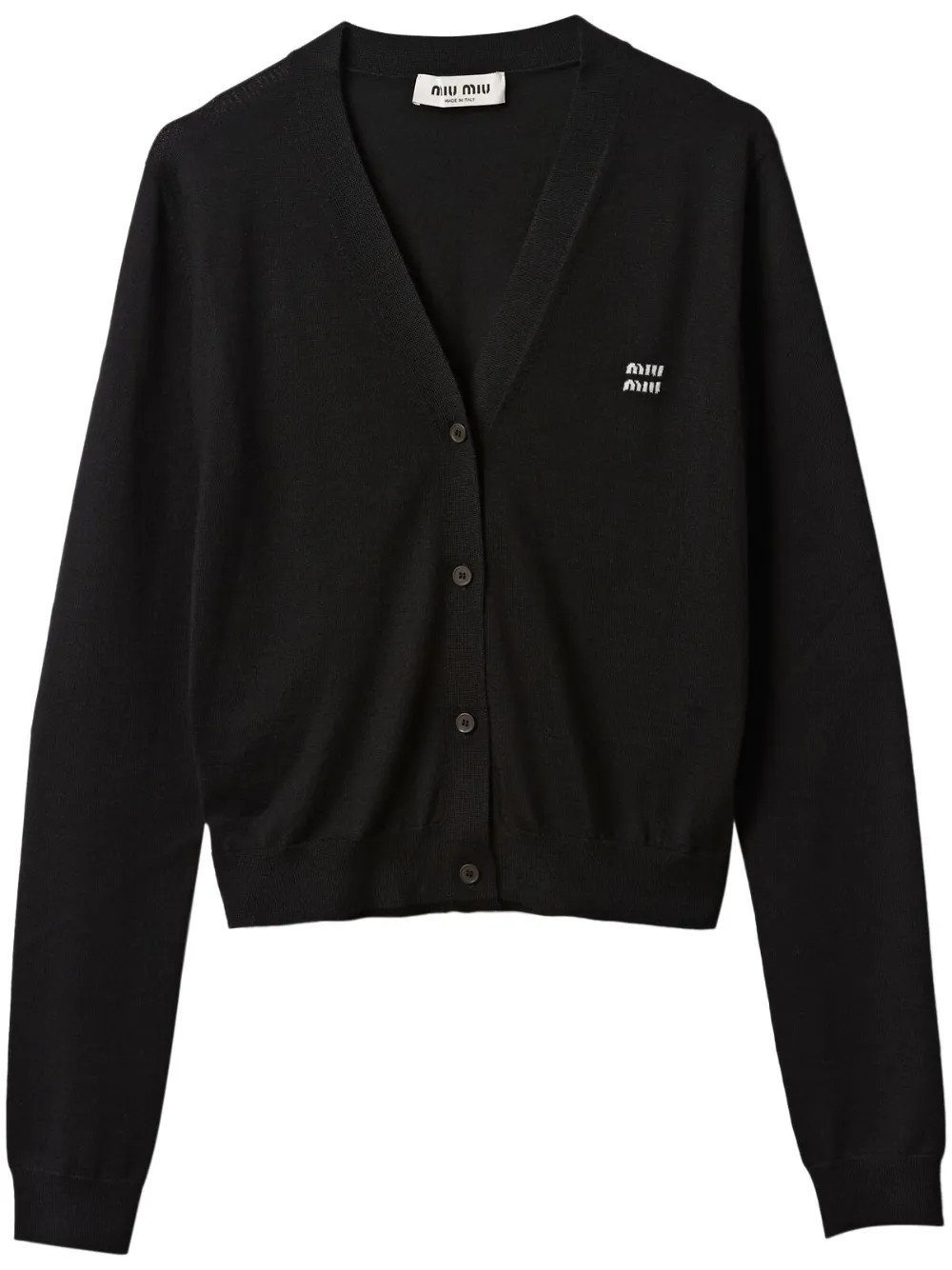 logo-embroidered cashmere cardigan | Farfetch Global