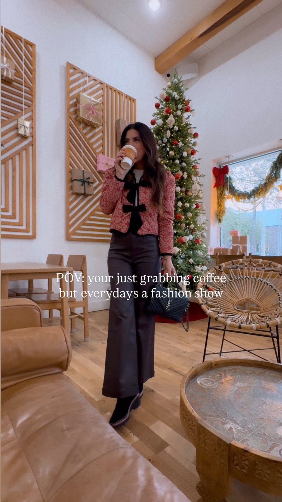 Just a cute outfit to grab coffee in. Loving these brown pants by KUT. They’re super comfortable and go with everything. Fit TTS  

#LTKdayinmylife #LTKHoliday #LTKootd