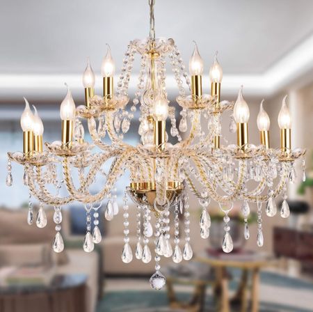 Gold Color Luxurious Candle Crystal Chandelier

#LTKHome #LTKStyleTip