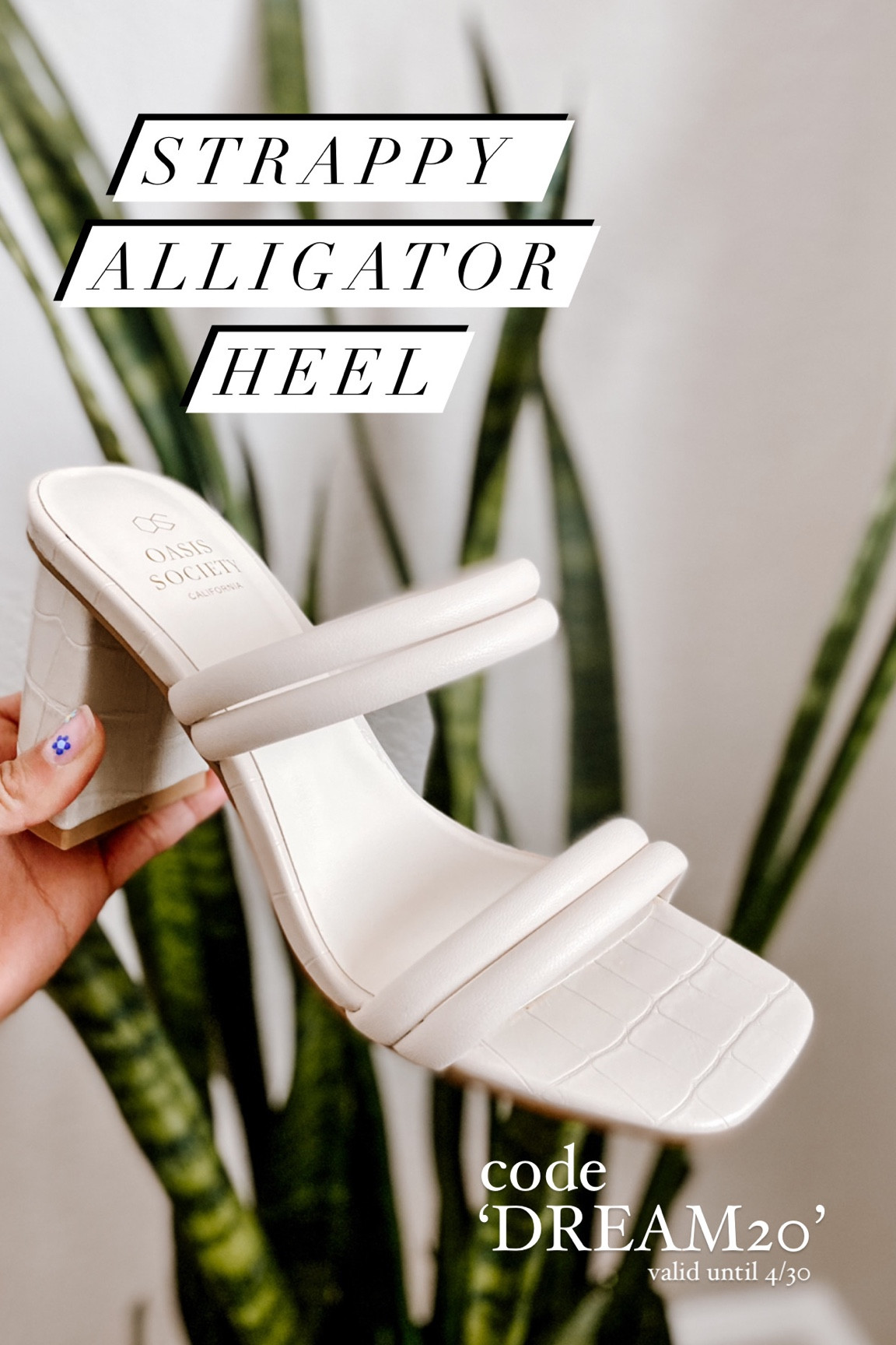 Petal & Pup Spring Summer Strappy Alligator Heel, went with my true size 6 and fits perfectly 🤍 RUN, discount code ‘dream20’ valid until 4/30 ✨ LTKunder50 

#LTKunder50 #LTKshoecrush
