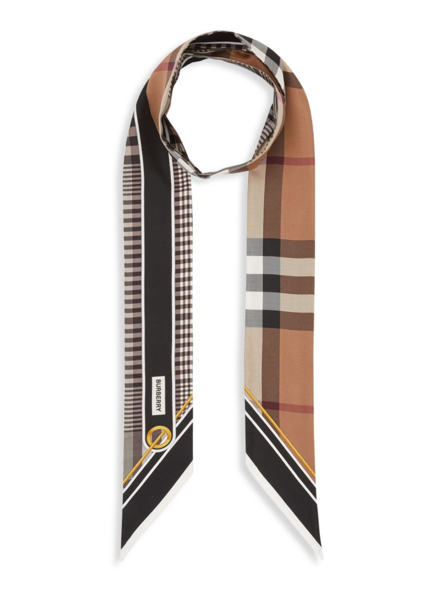 Mixed-Print Silk Twilly | Saks Fifth Avenue