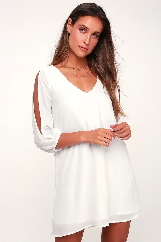 Shifting Dears Ivory Long Sleeve Dress | Lulus (US)