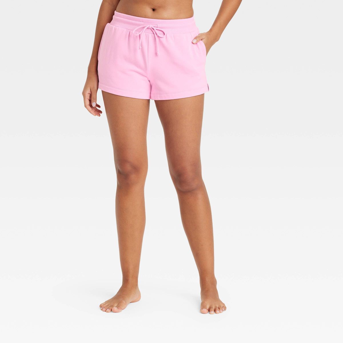 Women's Beautifully Soft Fleece Lounge Shorts - Stars Above™ Pink M | Target