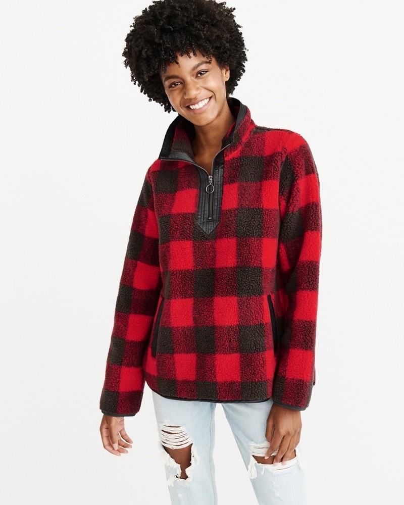 Sherpa Half-Zip Pullover | Abercrombie & Fitch US & UK