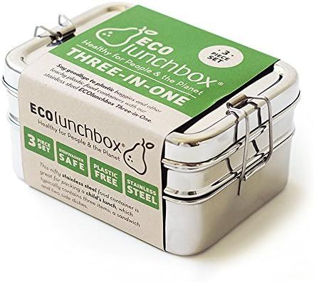 Amazon.com: Ecolunchbox Three-in-One Stainless Steel Bento Box (1, Regular): Bento Boxes: Home & ... | Amazon (US)