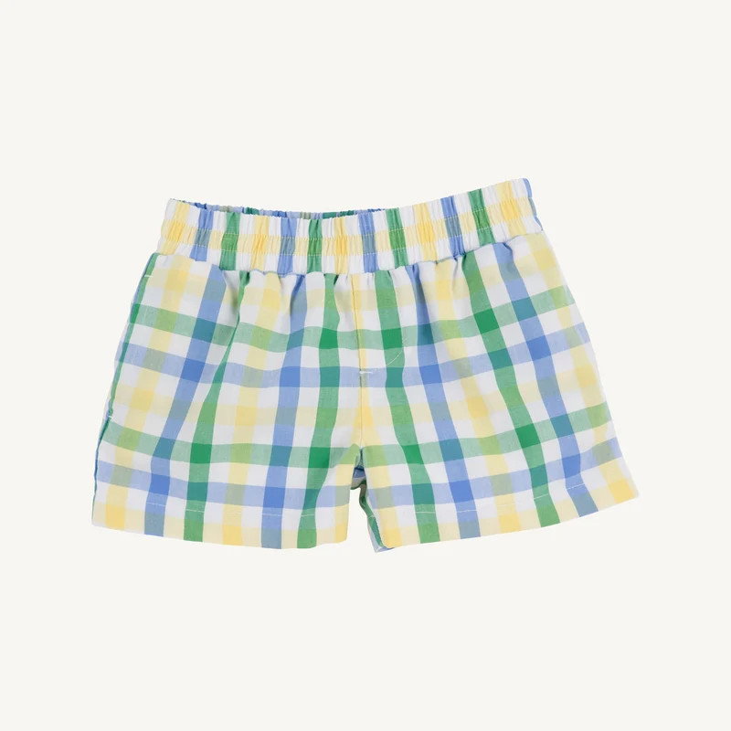 Sheffield Shorts - Polo Field Plaid with Barbados Blue Stork | The Beaufort Bonnet Company