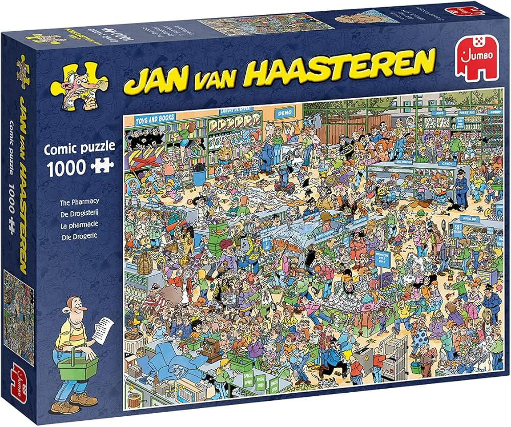 Jumbo, Jan Van Haasteren - 'The Pharmacy' Unique Comic Fun Designed Jigsaw Puzzle for Adults - 1,... | Amazon (US)