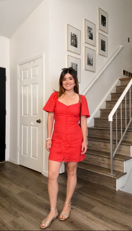 Take 20% off this adorable mini red dress! It’s so cute and comfortable! 
Dress runs tts. I’m wearing size xs
Take 25% off my sandals via @bodenclothing! 
Abercrombie, linen dress, Abercrombie dress

#LTKSaleAlert #LTKStyleTip #LTKFindsUnder100