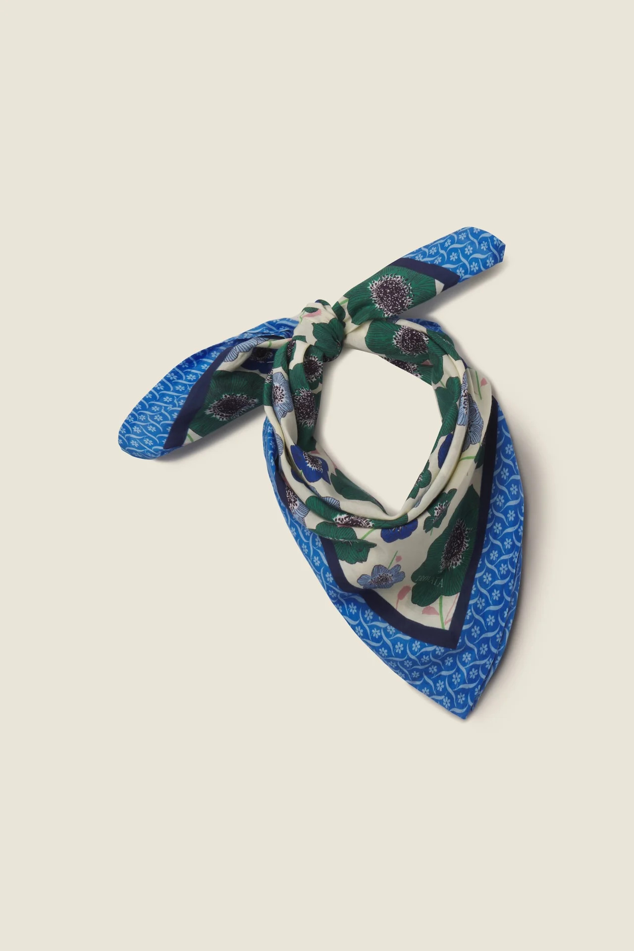 Charlotte Scarf Green House Bloom Border | TROVATA