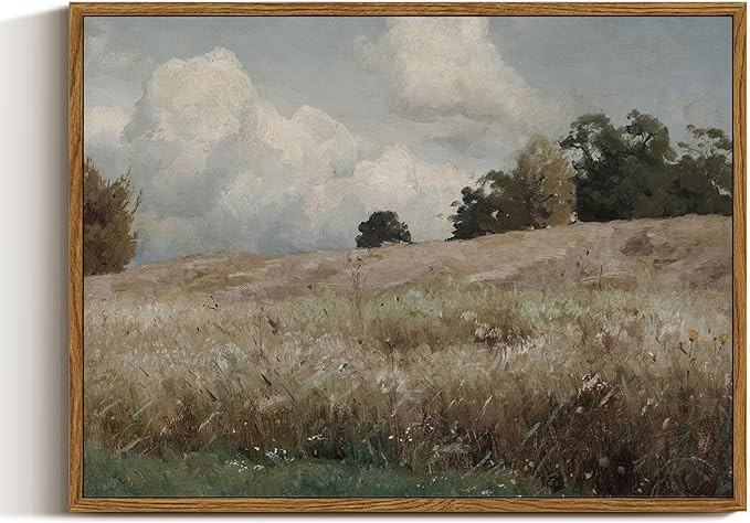 InSimSea Framed Canvas Wall Art Vintage Decor, Landscape Paintings Wall Decorations for Living Ro... | Amazon (US)