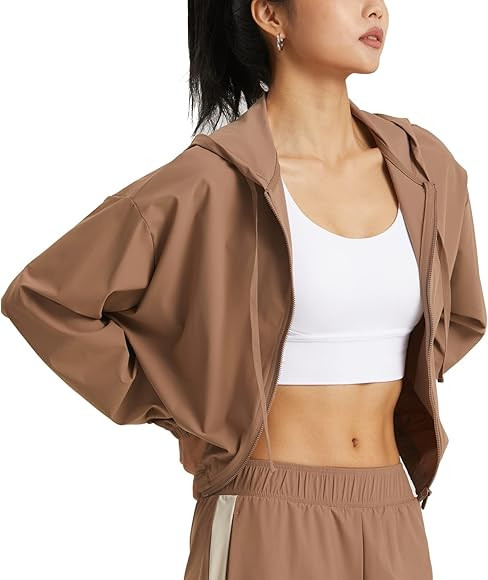 altiland Women's UPF 50+ Sun Protection Cropped Jackets Zip Up Cooling Shirt Athletic Workout Run... | Amazon (US)