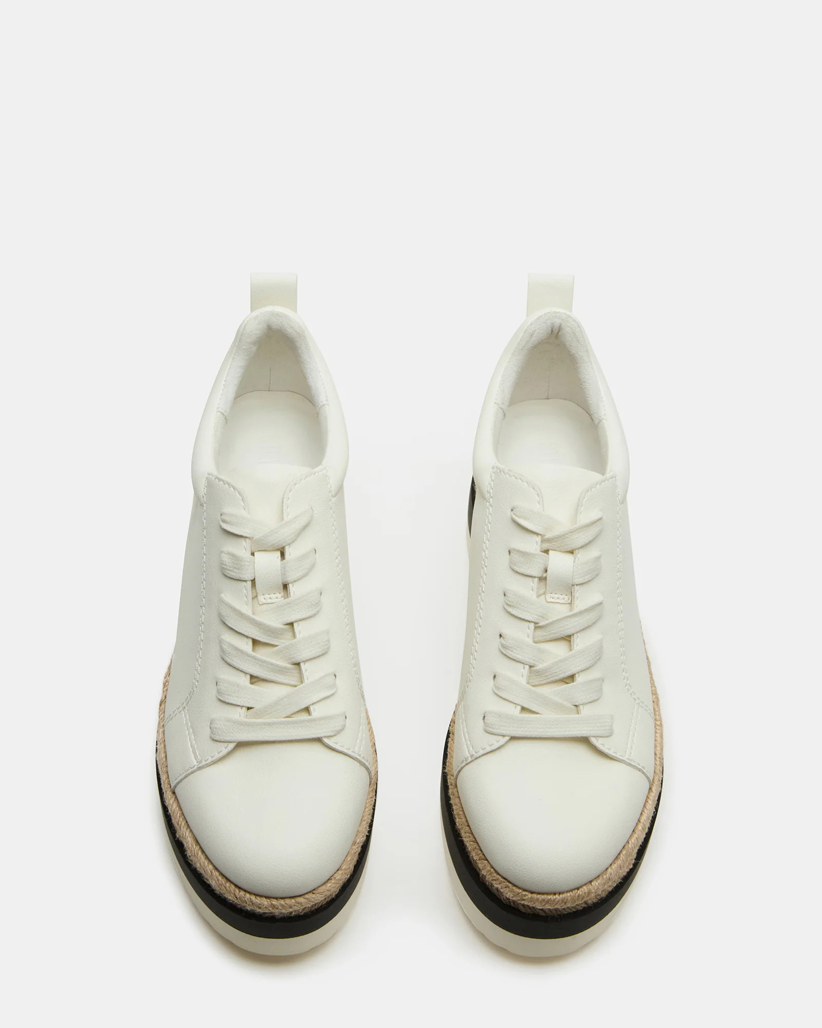 STRECKER White Platform Women's Low-Top Lace-Up Sneaker | Steve Madden (US)