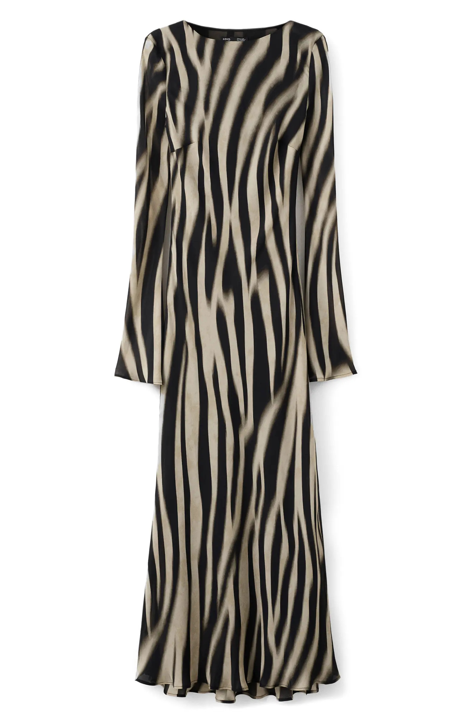 Abstract Zebra Stripe Long Sleeve Dress | Nordstrom