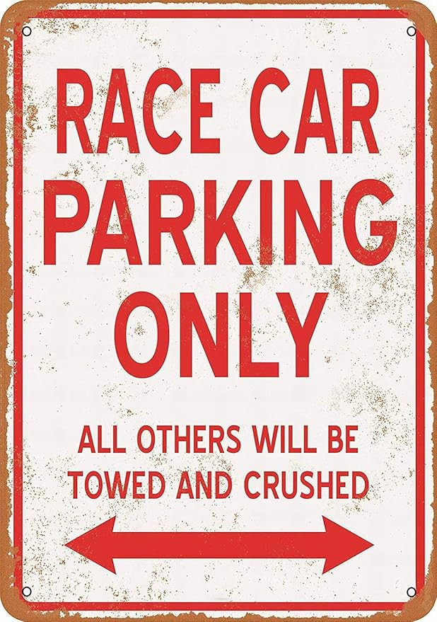 Fsdva 8 x 12 Metal Sign - Race CAR Parking ONLY - Vintage Wall Decor Home Decor | Amazon (US)