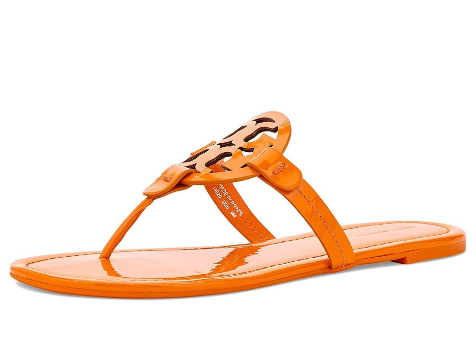 Tory Burch Miller Sandal Women's Shoes Orange Citrus: 5.5 M, Leather | Zappos.com