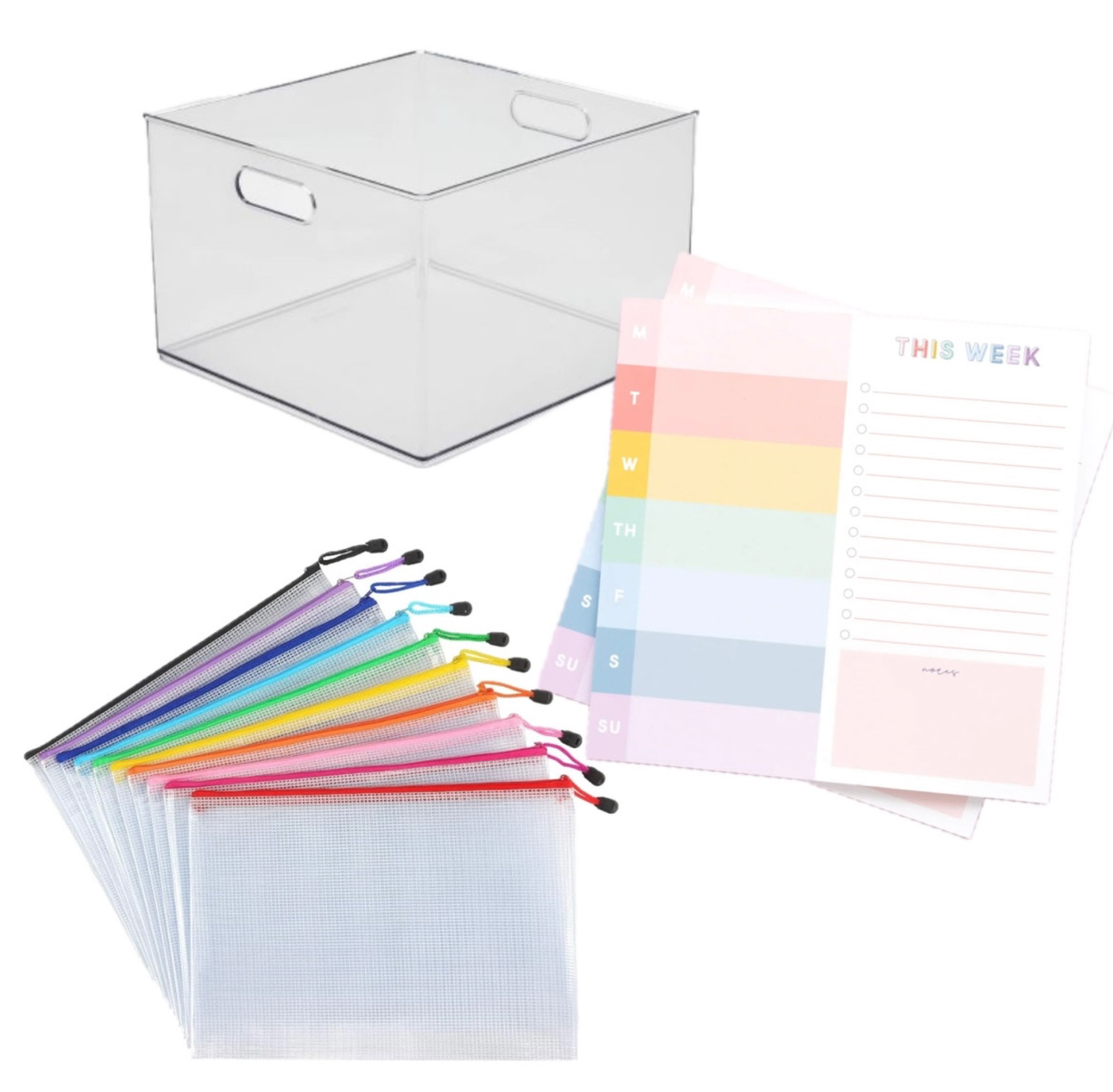 Fave Clean Out & Org Supplies…
3 of my top faves!

Bins - currently on sale, I use these often and ongoing to organize at home

Notepad - among my very favorites from Joy Creative Shop! Use code NICOLE10 to enjoy 10% off your order! 🩷🧡💛💚🩵

Pouches - I use for so many organizational needs in both work and home, these are amazing!

#LTKhome #LTKfindsunder50 #LTKGiftGuide