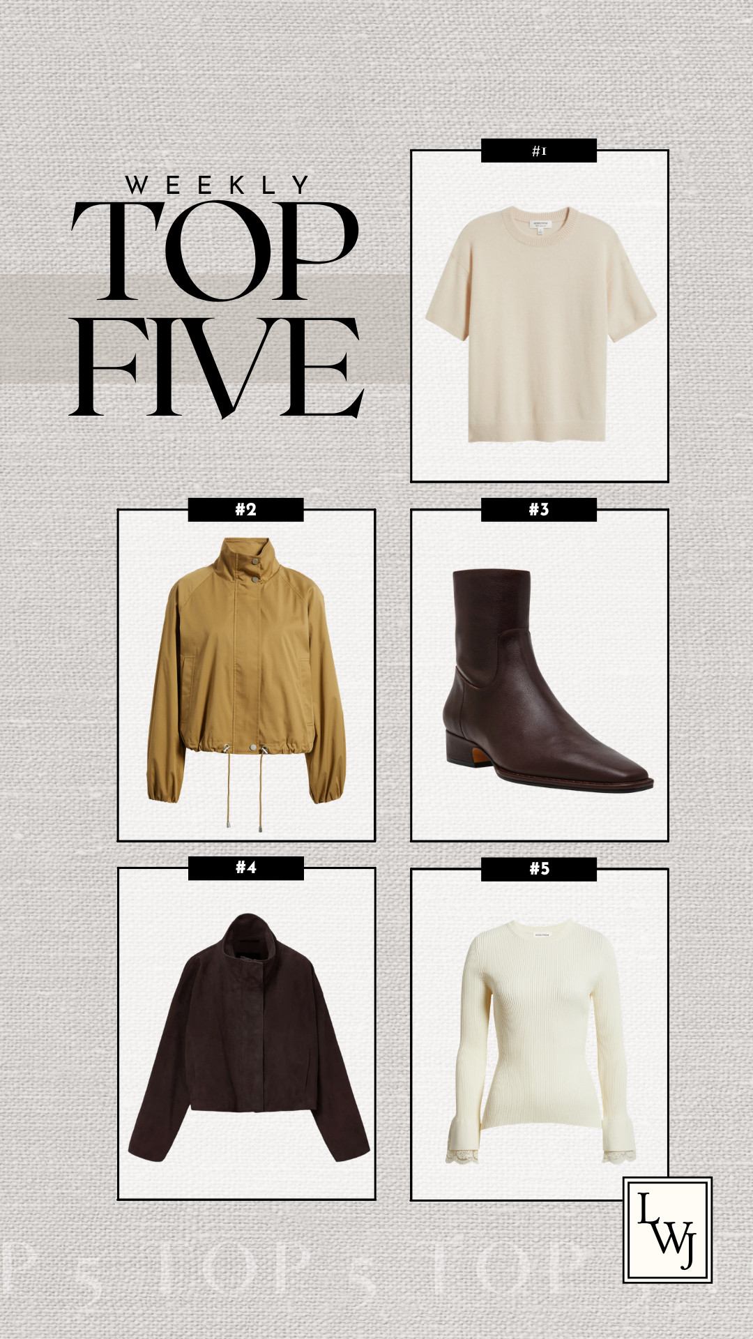 this week's top 5 bestsellers: 

nordstrom anniversary sale finds 

1. nordstrom cashmere sweater 
2. rails jacket - on sale under $200
3. steve madden defne booties - still fully stocked in the dark brown and black leather 
4. all saints suede jacket 
5. nordstrom sweater with lace sleeve detailing 

nsale / workwear / office outfits  

 #LTKSaleAlert #LTKWorkwear