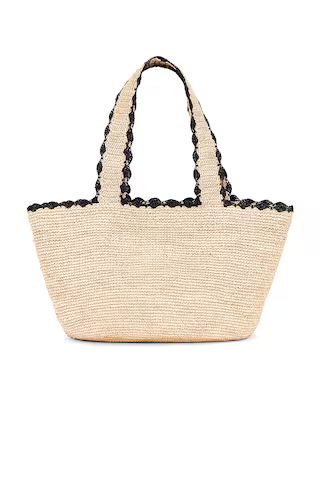 BTB Los Angeles Odesa Tote in Natural & Black from Revolve.com | Revolve Clothing (Global)