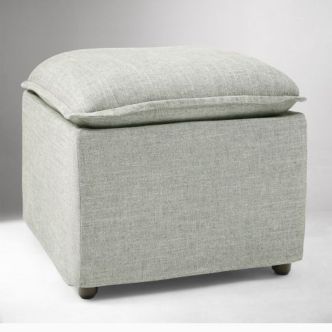 Paxton Slipcover Ottoman | West Elm (US)