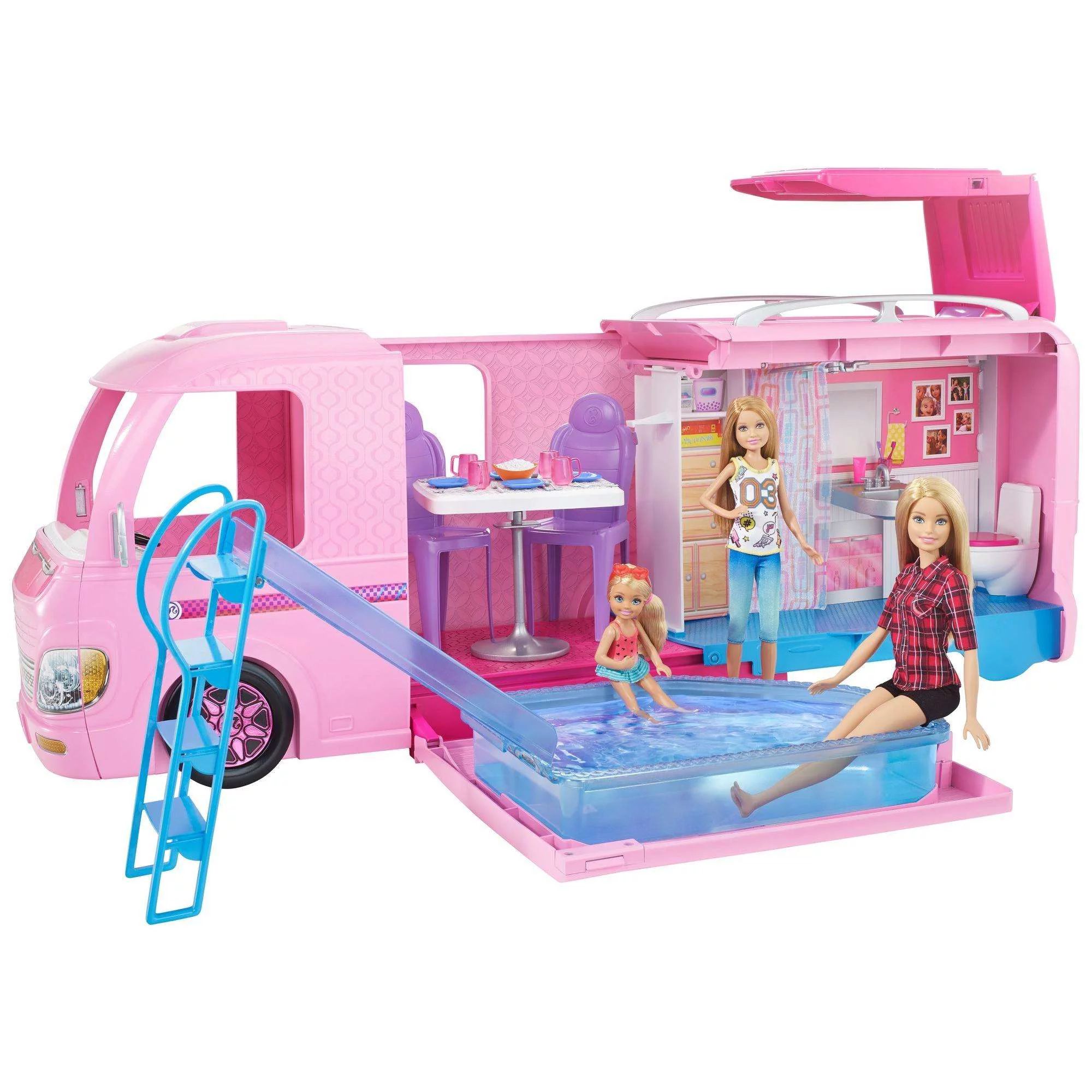 Barbie DreamCamper Adventure Camping Playset with Accessories - Walmart.com | Walmart (US)