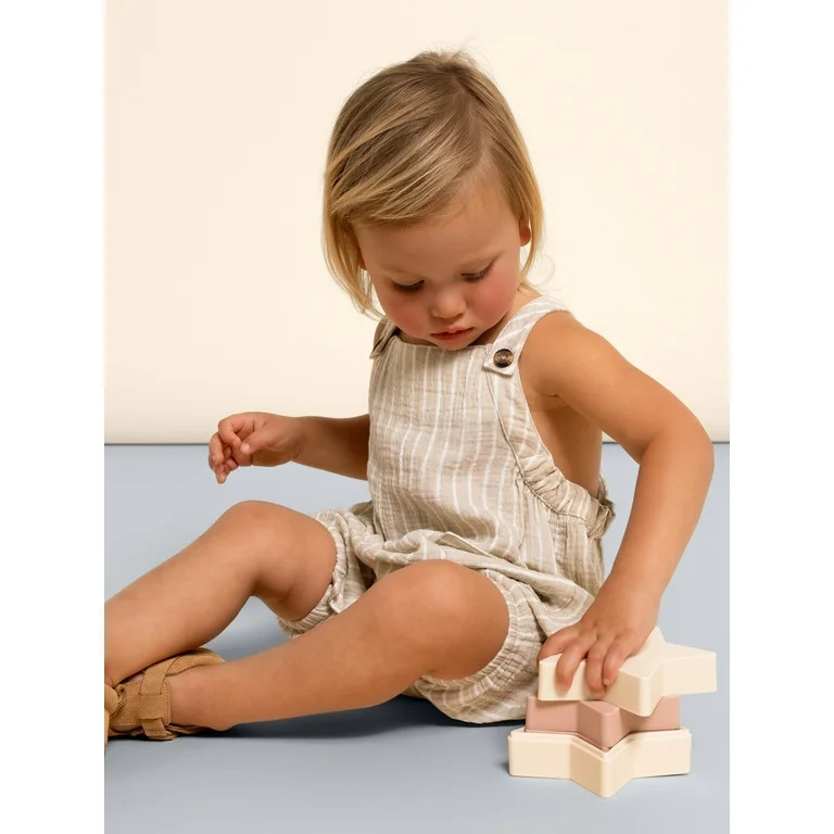 Modern Moments by Gerber Baby Boy Sleeveless Romper with Shoulder Straps, Sizes 0/3M - 24M | Walmart (US)