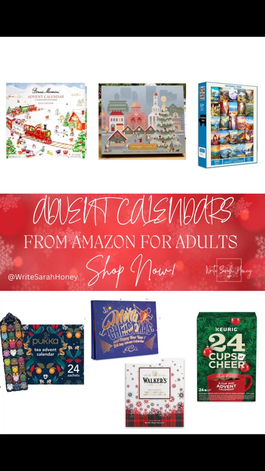 Countdown to the holidays in style! Check out these Advent Calendars  and unwrap a little magic every day. Follow Write Sarah Honey!! Shop Now! 

#AdventCalendar #HolidayCountdown #GiftIdeas #HolidayMagic #ShopNow #CountdownToChristmas #FestiveFun #HolidayGifts #UnwrapTheJoy #SeasonOfSurprises #HolidayShopping #ShopAmazon #HolidayDeals #GiftIdeas #AmazonFinds #LastMinuteGifts #AmazonShopping #HolidayGiftGuide #SeasonOfGiving #ShopNow #AmazonHolidays #HolidayMustHaves

#LTKHoliday #LTKGiftGuide