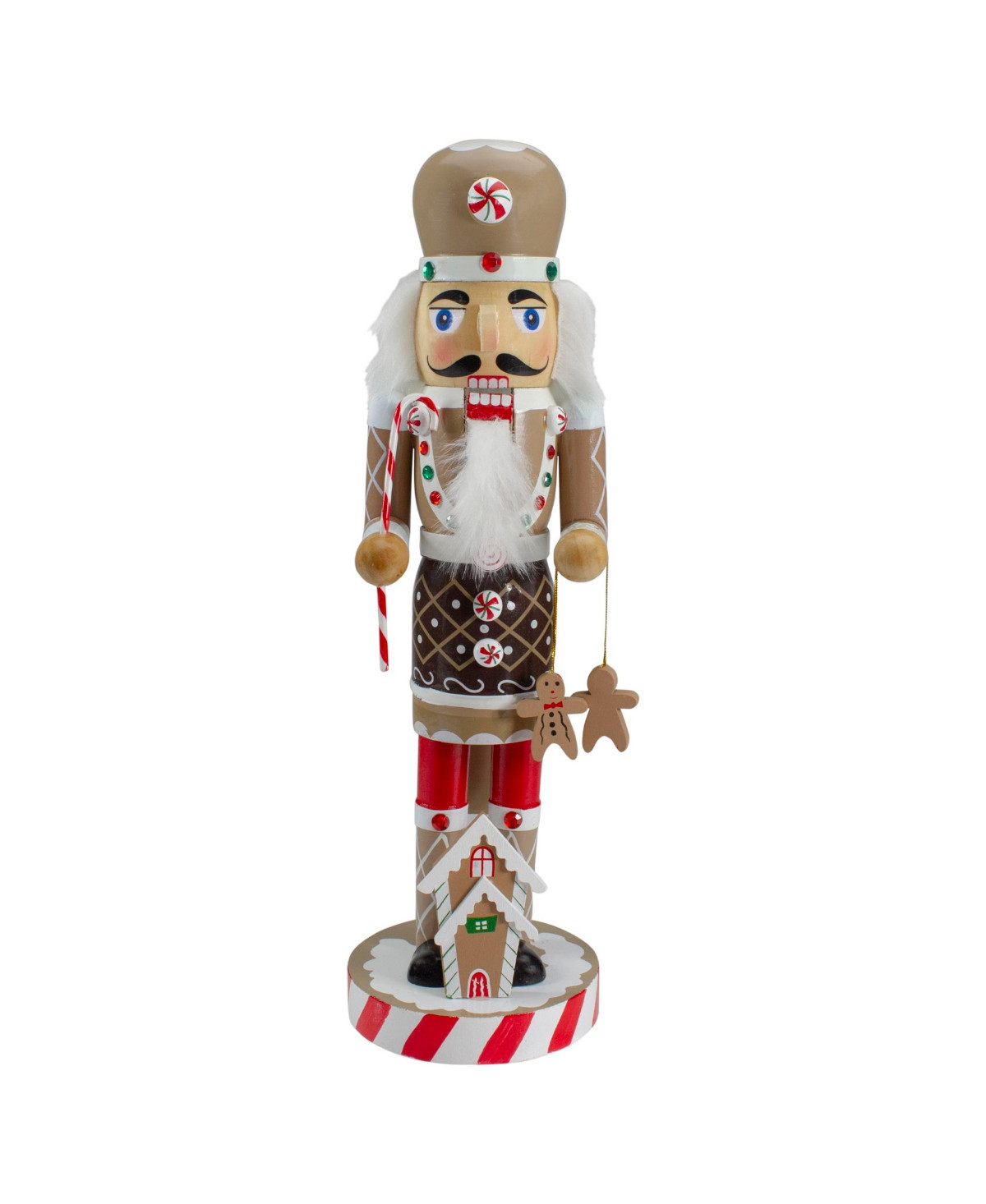 Northlight Wooden Christmas Nutcracker Chef with Gingerbread House - Beige | Macy's