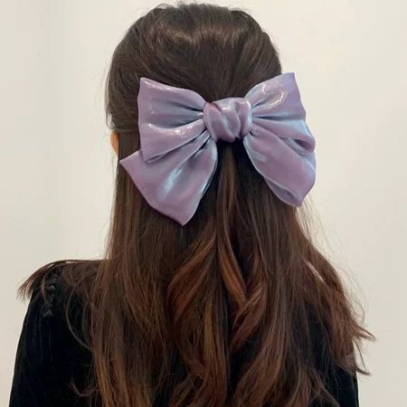 Besufy Ribbon Hairgrip Bow Hairpin Women's Girl Hair Clip Barrette Satin Hair Accessory,Navy Blue | Walmart (US)