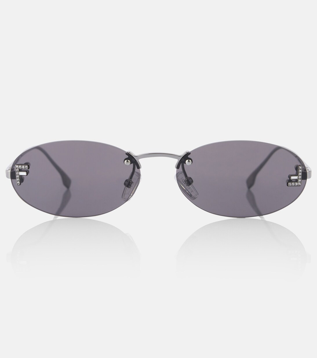 Fendi First Crystal oval sunglasses | Mytheresa (INTL)