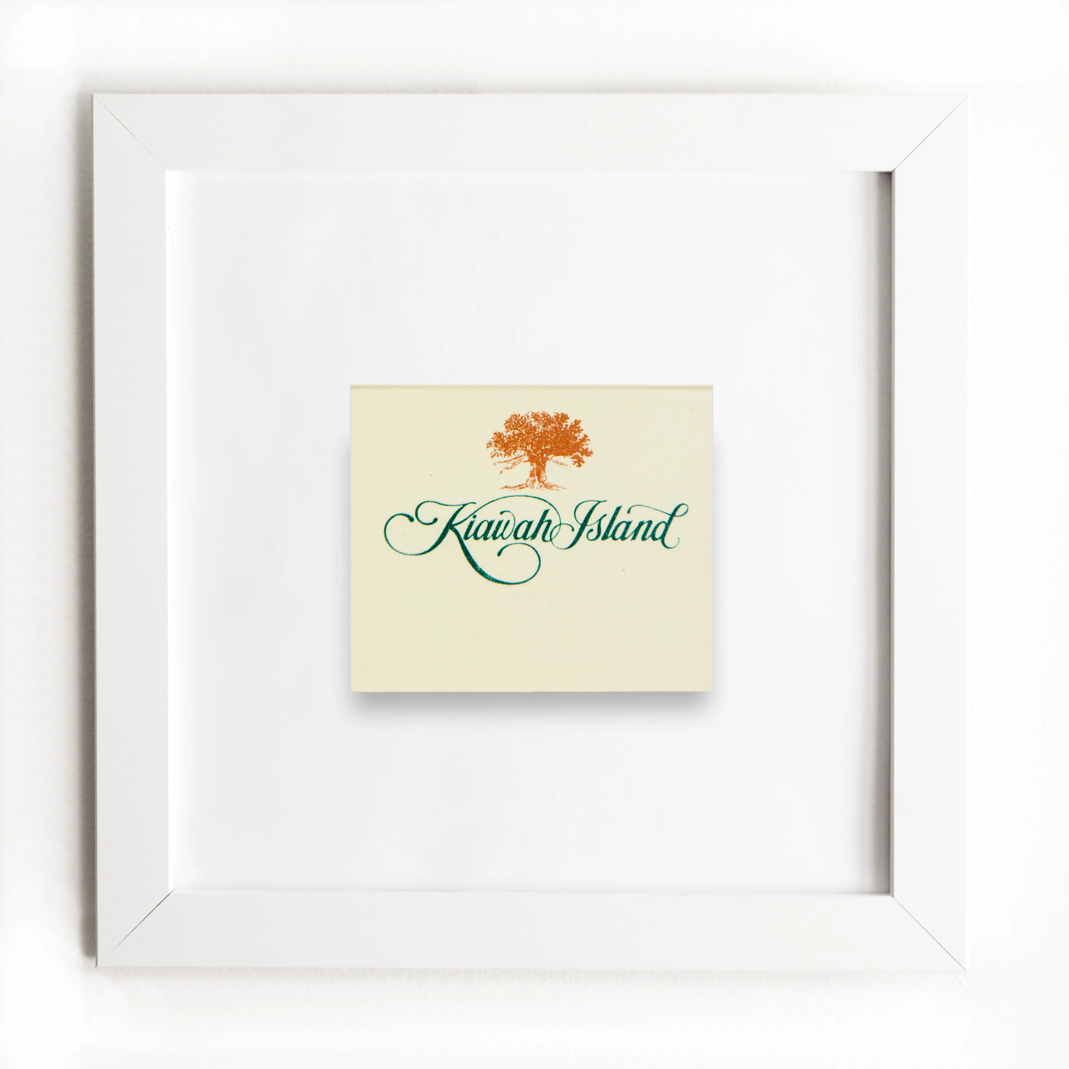 Kiawah Island Golf (Creme) - Framed Print Matchbook - Golf Gift - Match South | Match South