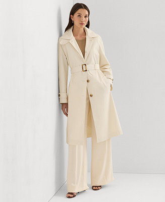 Women's Single-Breasted Belted Trench Coat | Macy's