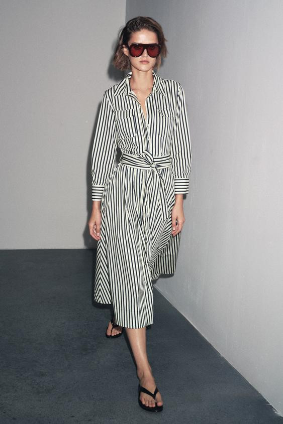 ZW COLLECTION STRIPED SHIRT DRESS | Zara US