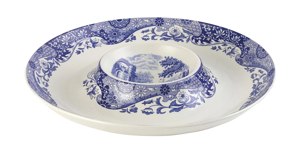 Spode Blue Italian Chip & Dip 14.5" & Reviews | Wayfair | Wayfair North America