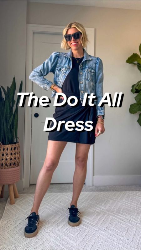 The do it all, t-shirt dress with a twist! I love the wrap detail for a flattering fit & interest. 

I’m wearing a size medium (I’m 5’10”) 

#LTKxTarget #LTKover40 #LTKVideo
