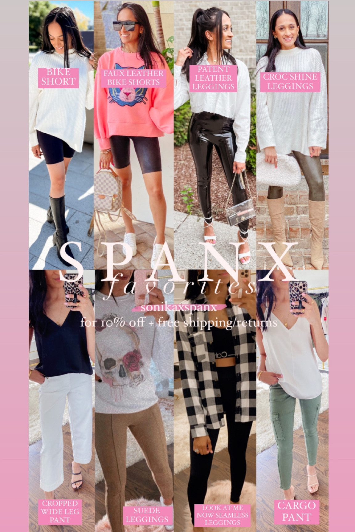 Spanx favorites 
Discount code
Save with sonikaxspanx 
Leggings
Biker shorts
Spanx leggings outfit idea

#LTKsalealert #LTKstyletip #LTKunder100