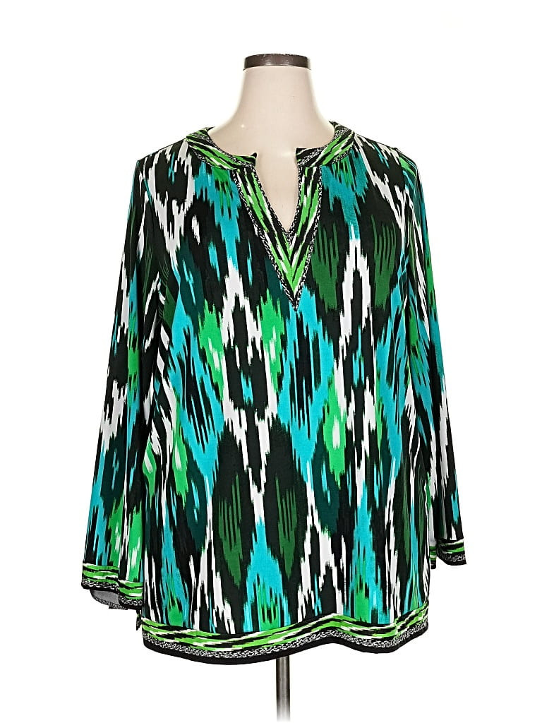 MICHAEL Michael Kors Green 3/4 Sleeve Blouse Size 2X - 77% off | ThredUp (US)