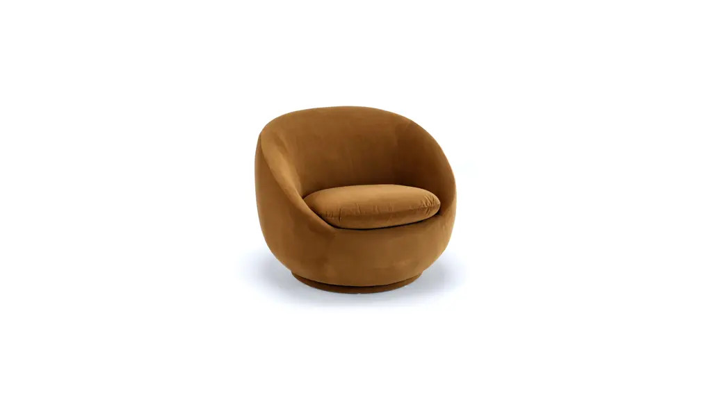 Better Homes & Gardens Mira Swivel Accent Chair, Ochre Velvet | Walmart (US)