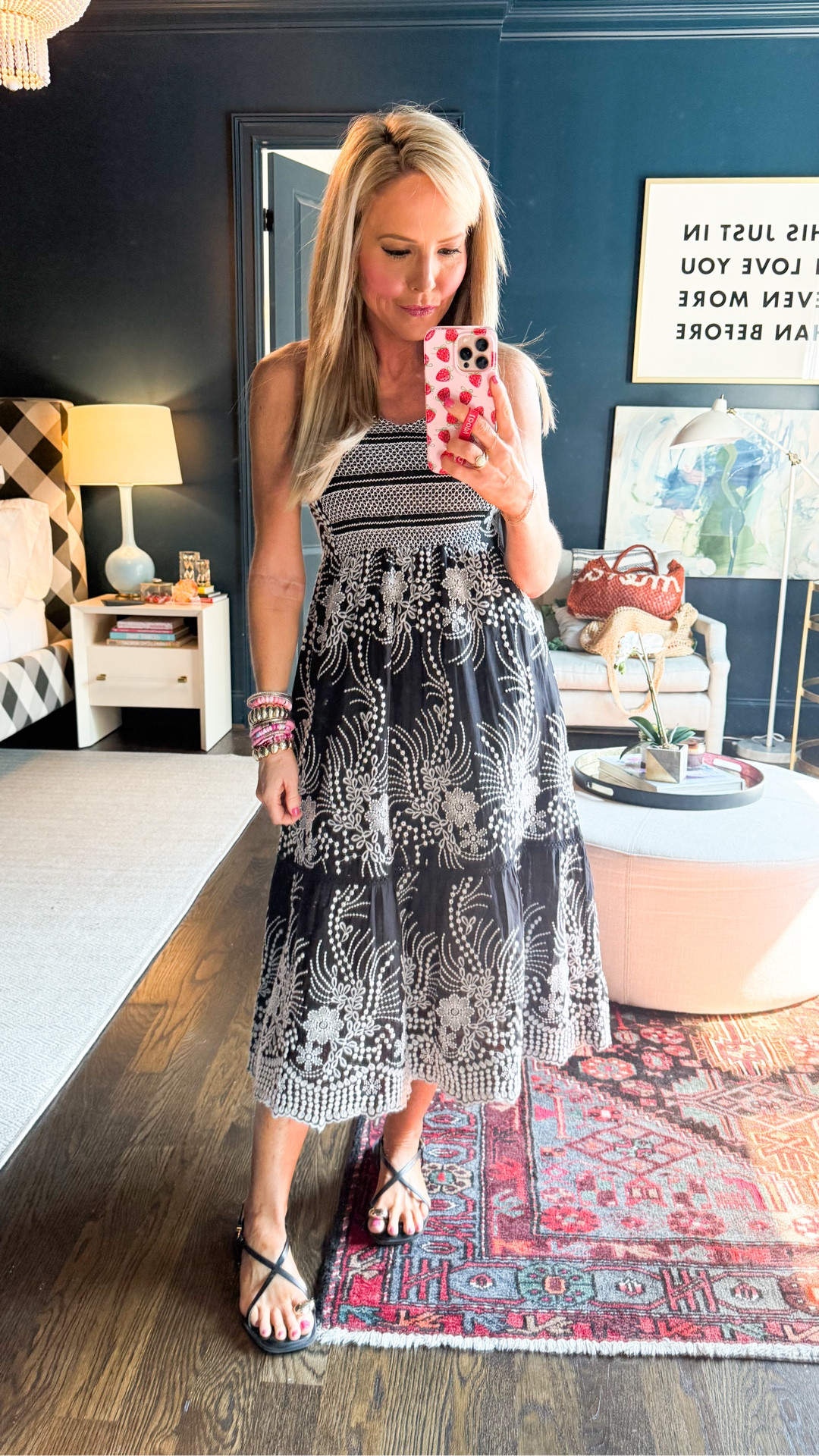 scallops and eyelet oh my!! wearing this bold black and white beauty for a fun summer style = wearing XS/runs TTS | 

#LTKSeasonal #LTKPetite #LTKOver40