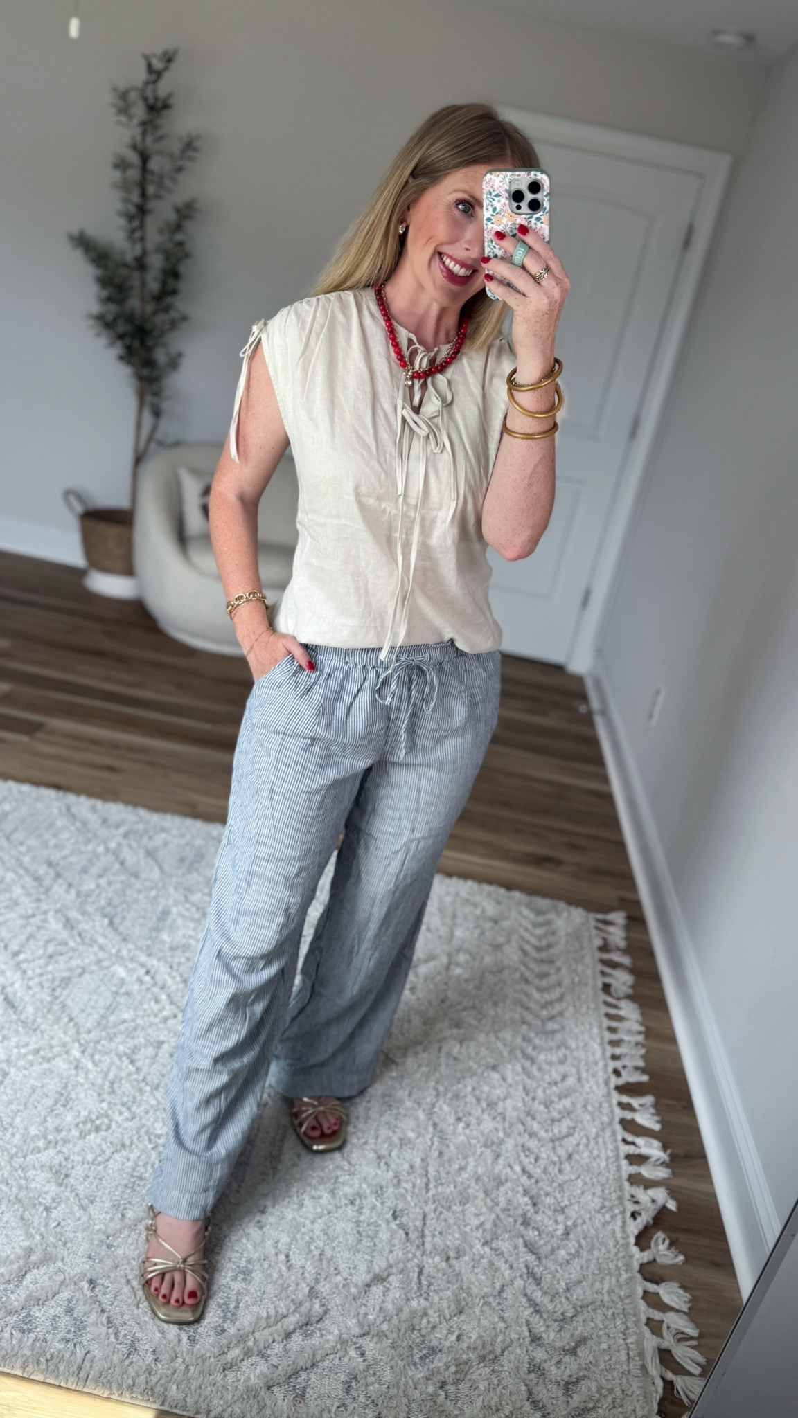 Weekend Walmart Wins try on 
Tie top- small
Linen blend pants- small

#LTKootd #LTKmomlife