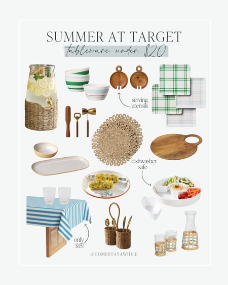 Don't miss out! 😍 @Target has outdoor tableware for spring and summer all under $20! ☀️The cutest serving trays and dishes, table cloths, beverage dispensers, and much more! Run, don’t walk to @Target! 👏🏻

#LTKhome #LTKsalealert #LTKSeasonal