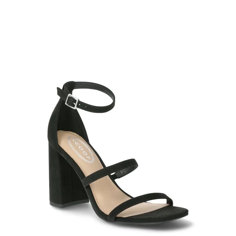 Scoop Women's Strappy Block Heel with Adjustable Strap - Walmart.com | Walmart (US)