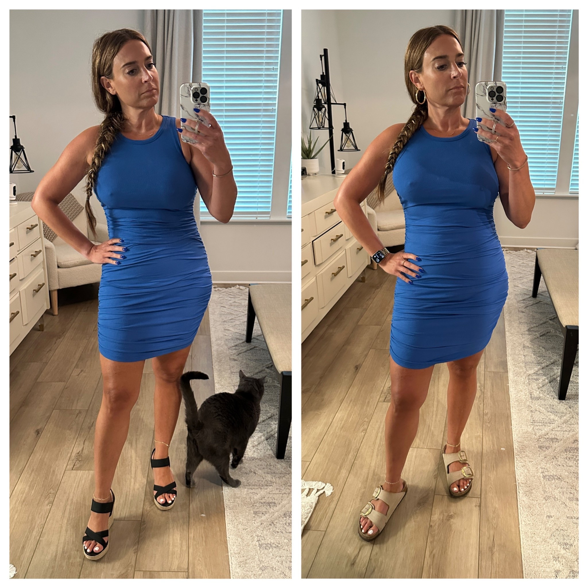 This dress is sooo comfy and flattering. It can also be styled up or down (I also tagged some white sneakers 👟 you could wear with it) as well as some more statement jewelry to wear with the black wedges look. I love a clothing piece that you can make into multiple outfits. It really helps stretch your clothing budget 🙌🏼

#LTKStyleTip #LTKMidsize #LTKSeasonal