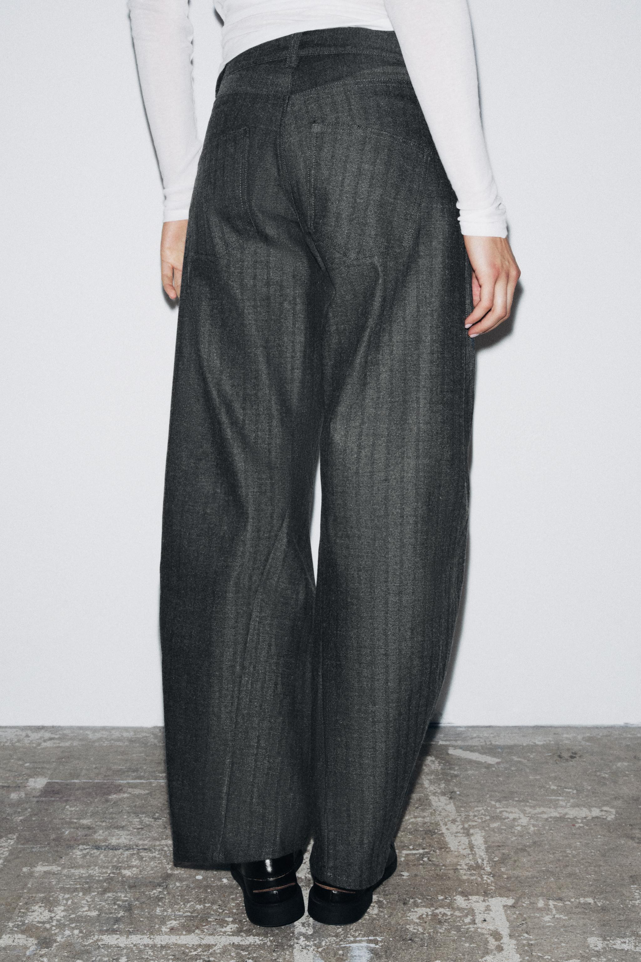 ZW COLLECTION STRIPED BARREL TROUSERS | Zara UK