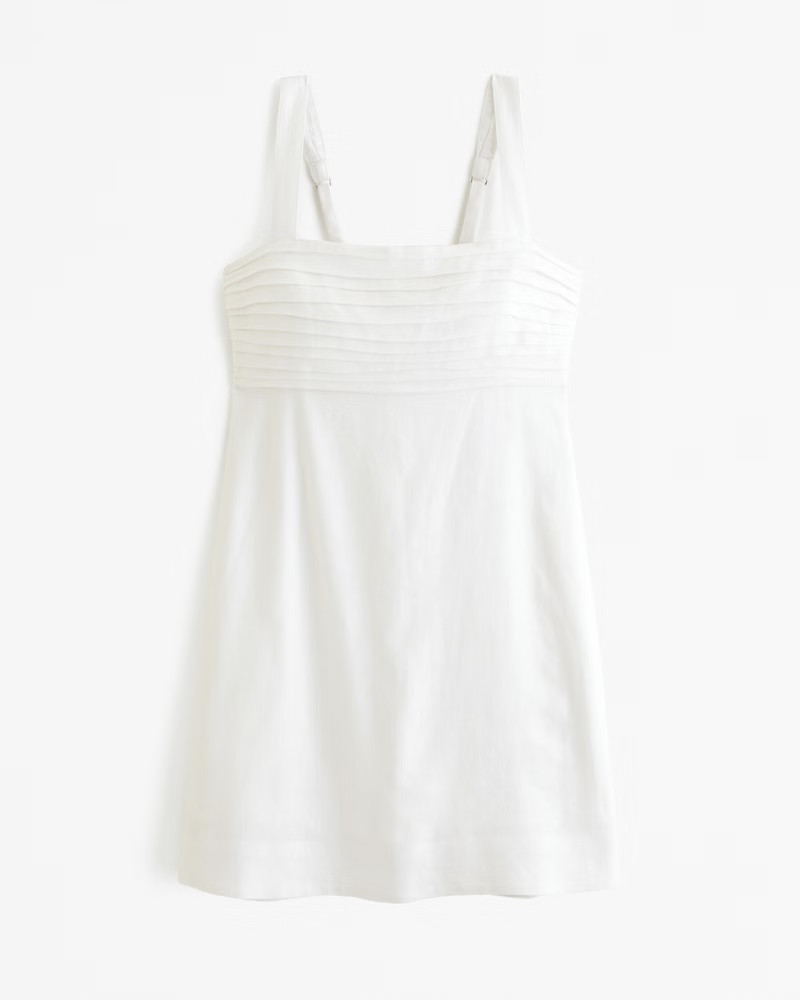 Abercrombie & Fitch Women's The A&F Emerson Linen-Blend Skort in White - Size S TALL | Abercrombie & Fitch (US)