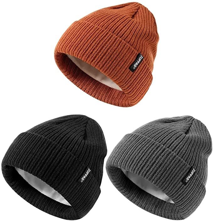 ZUPPAD Baby Beanie Hat 3 Packs Toddler Girls Boys, Baby Hats Winter Warm Knitted Thermal with Fle... | Amazon (US)