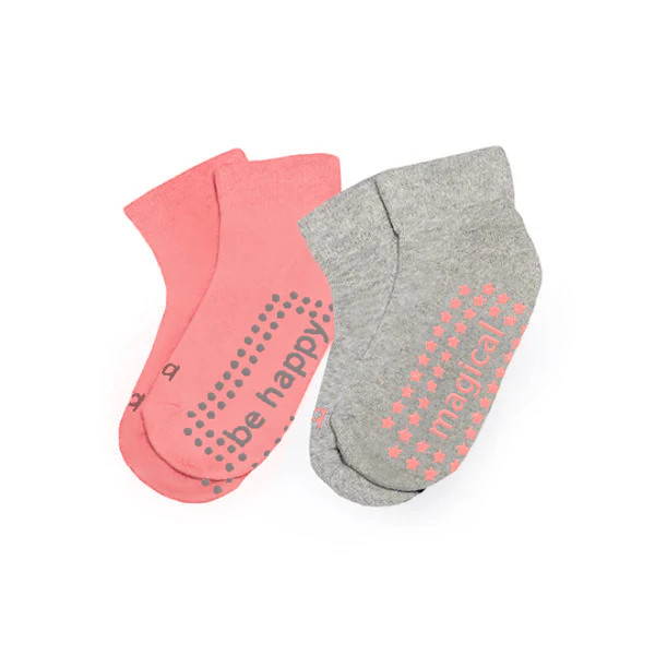 Kids 2 Pack Grip Socks 4T-6T (Josie) | Sticky Be Socks