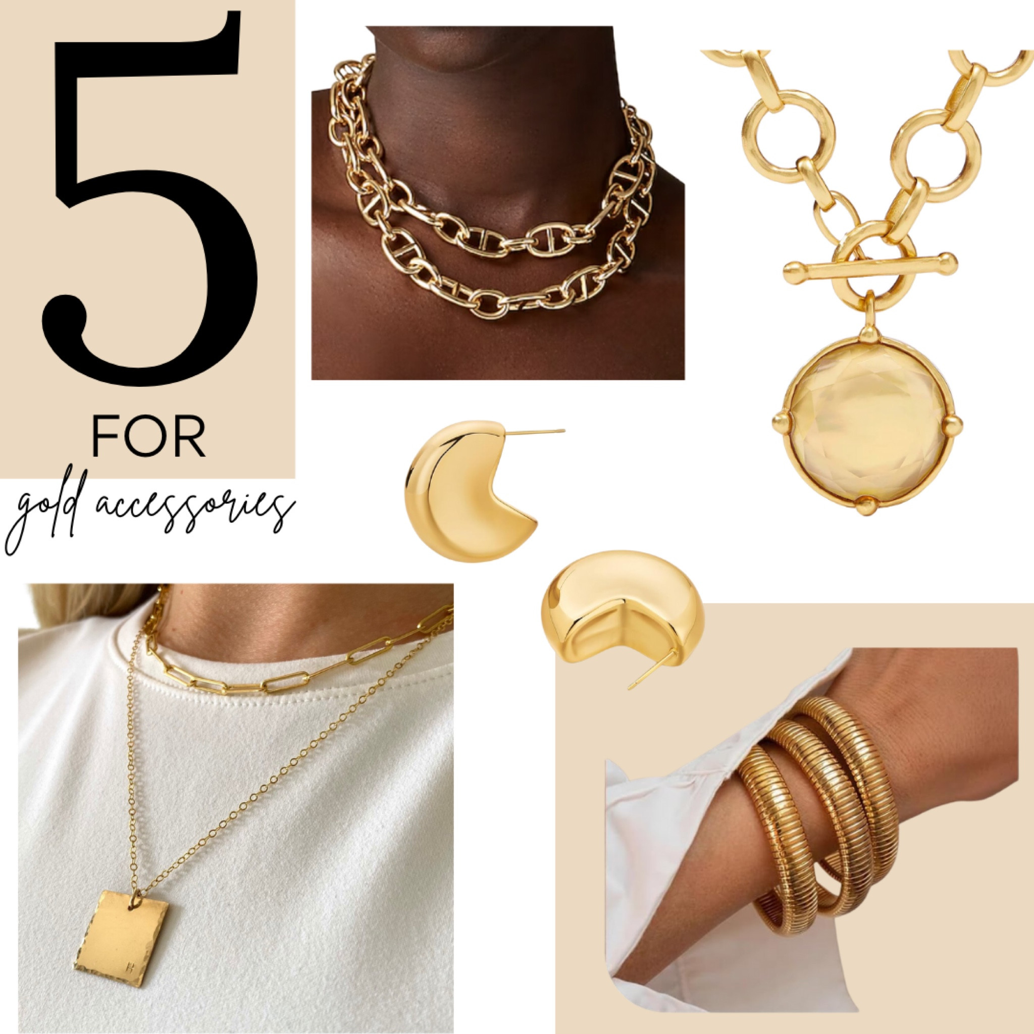 Gold accessories for fall.

Chain link, necklace, charm, pendant, chunky, gold, earrings, bangle, bracelets, square  

#LTKWorkwear #LTKStyleTip #LTKGiftGuide